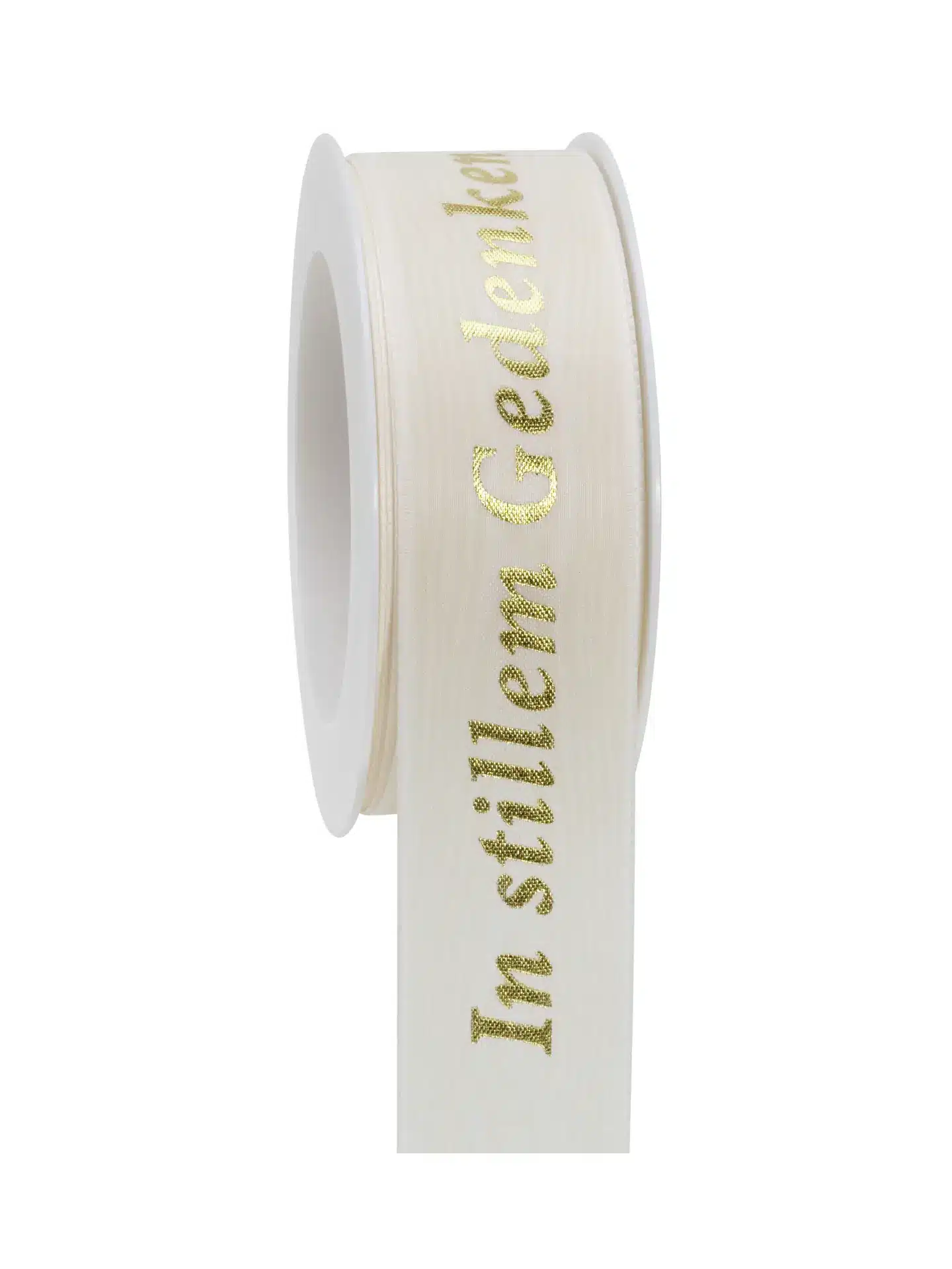 Geschenkband i.s.Gedenken - creme-gold - 40mm - 20m - 887604002120