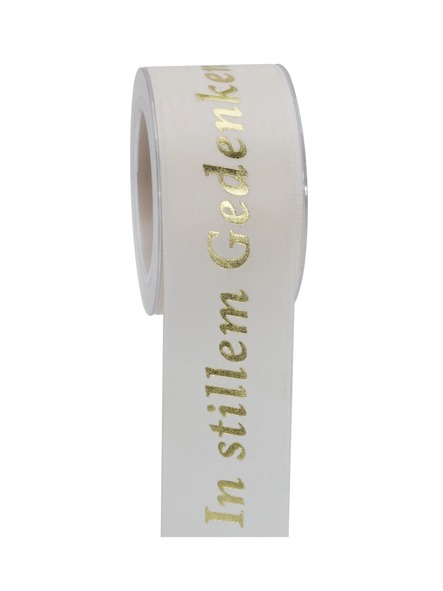 Geschenkband i.s.Gedenken - creme-gold - 60mm - 20m - 887606002120
