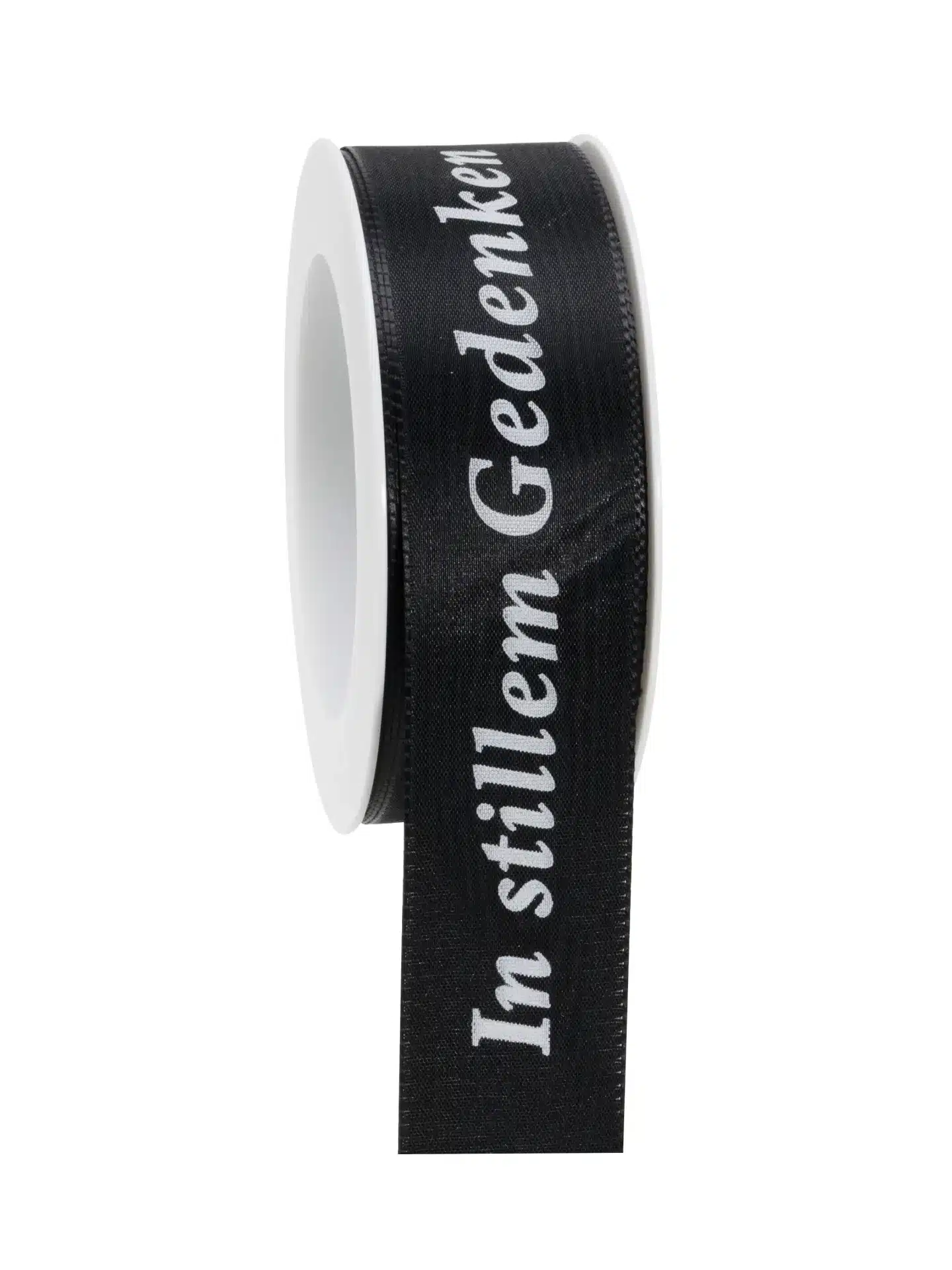 Geschenkband i.s.Gedenken - schwarz-weiss - 40mm - 20m - 887604000120