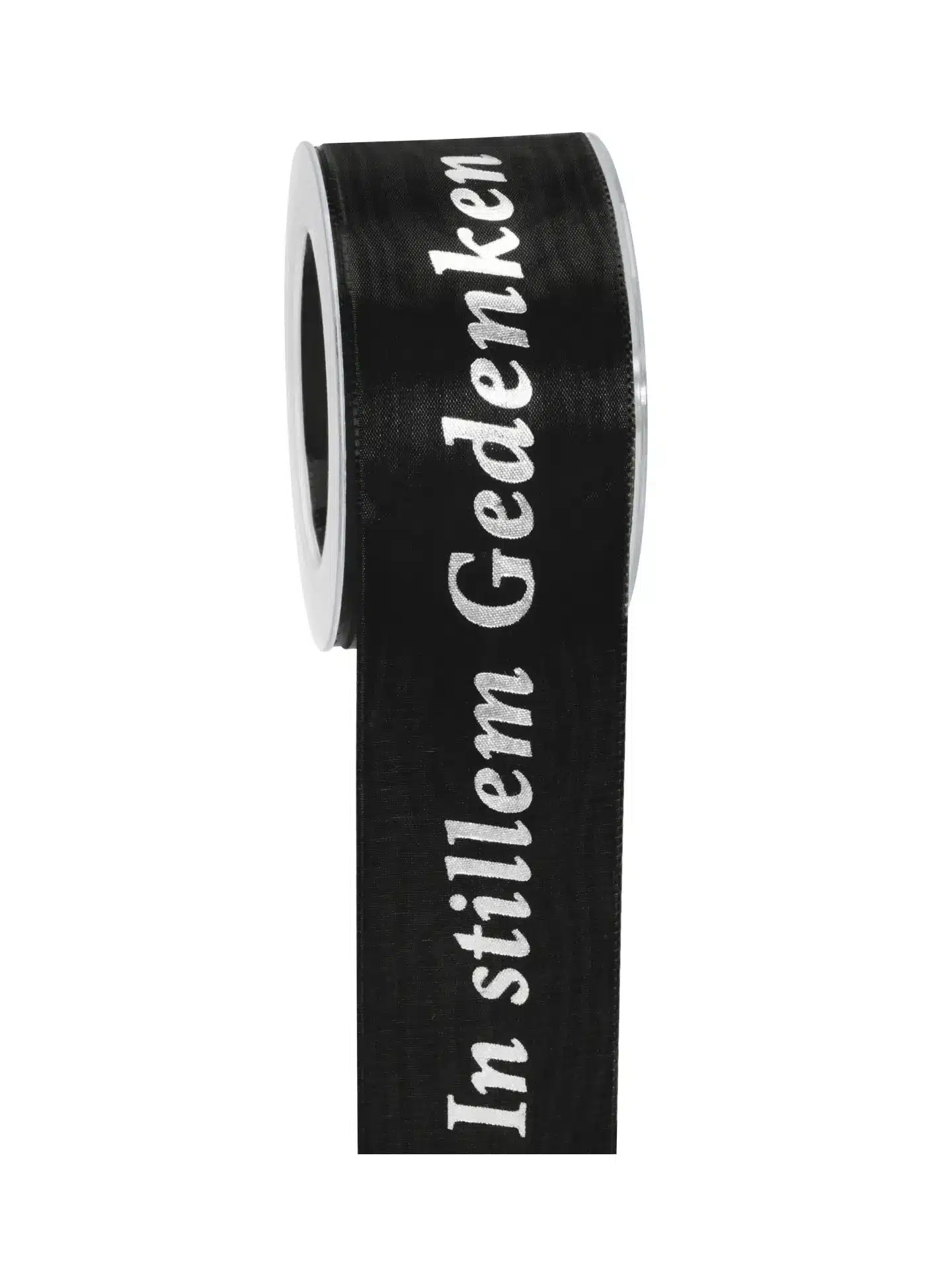 Geschenkband i.s.Gedenken - schwarz-weiss - 60mm - 20m - 887606000120
