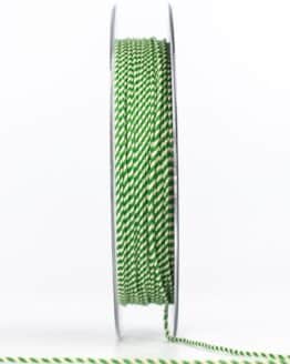 Dünne Kordel, grün/weiß, 1 mm stark - andere-baender, kordeln