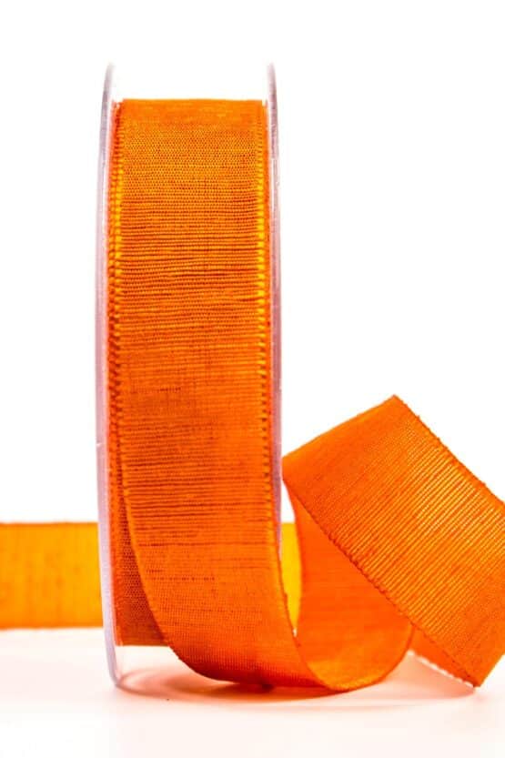 Geschenkband m. schöner Webstruktur, orange, 25 mm breit - geschenkband, geschenkband-einfarbig