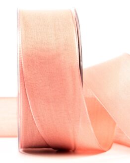 Geschenkband Leinen, flamingo, 40 mm breit