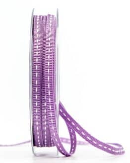 Stichband, flieder, 5 mm breit - geschenkband, geschenkband-gemustert, ripsband