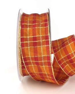 Karoband, 40 mm breit, orange-gold