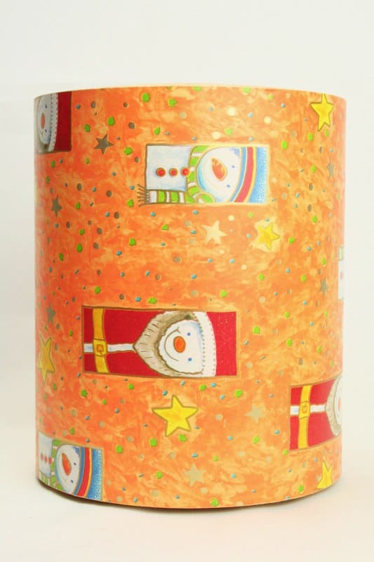 Geschenkpapier Secaré-Rolle orange-bunt, 20 cm - 250 m Rolle - geschenkpapier