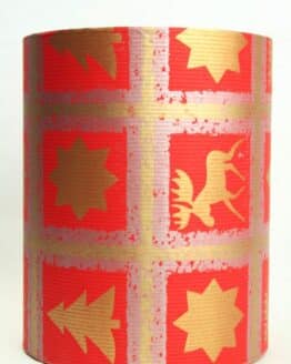 Geschenkpapier Secaré-Rolle rot-gold-silber, 20 cm - 250 m Rolle - geschenkpapier