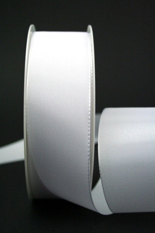 Schleifenband weiß, 40 mm breit - hochzeit, geschenkband-fuer-anlaesse, anlasse