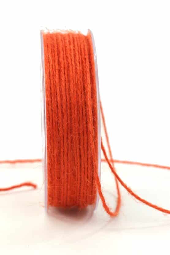 Jute-Kordel/Schnur, orange, 1,5 mm breit, 50 m Rolle - kordeln, jutekordeln