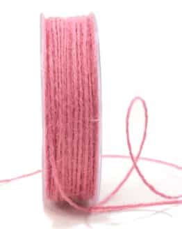 Jute-Kordel/Schnur, rosa, 1,5 mm breit, 50 m Rolle - kordeln