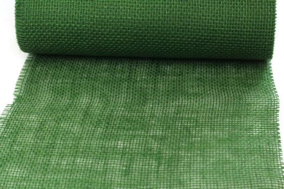 Jute-Tischläufer dunkelgrün, 30 cm breit, 10 m Rolle - juteband