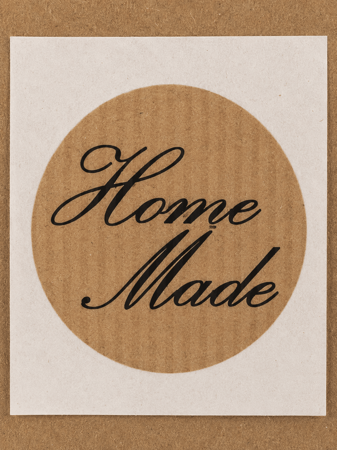 Geschenkaufkleber Home Made – rund Kraftpapier/schwarz 250 Klebeetiketten für Geschenke - geschenkaufkleber, geschenkverpackung