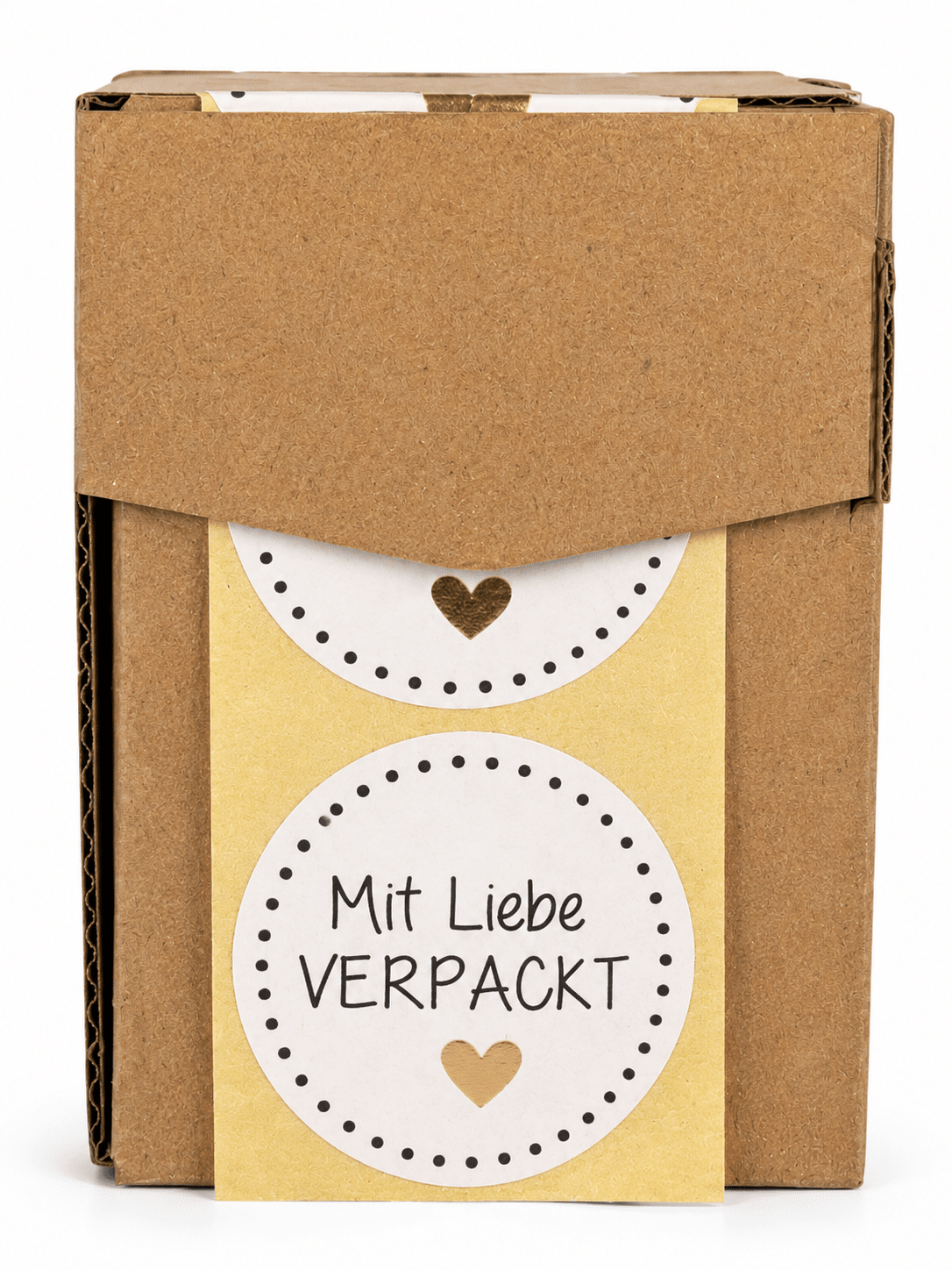Geschenkaufkleber Mit Liebe verpackt – rund weiß/gold/schwarz 500 Klebeetiketten für Geschenke - geschenkaufkleber, geschenkverpackung