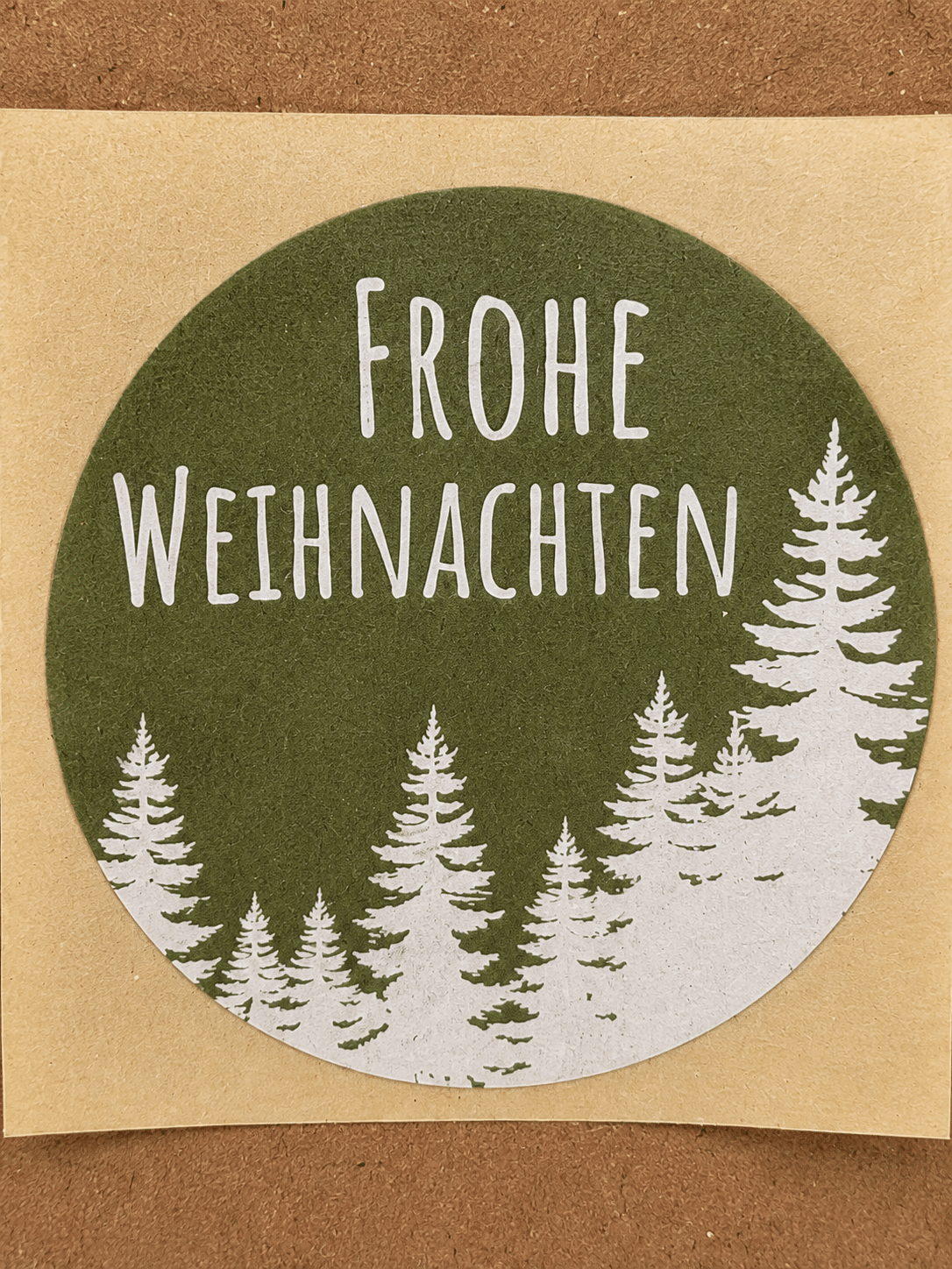 Geschenkaufkleber Frohe Weihnachten – rund tannengrün/weiß 250 Klebeetiketten für Geschenke - geschenkaufkleber, geschenkverpackung