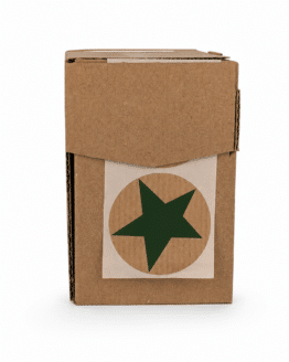 Geschenkaufkleber grüner Stern – rund Kraftpapier/grün 500 Klebeetiketten für Geschenke