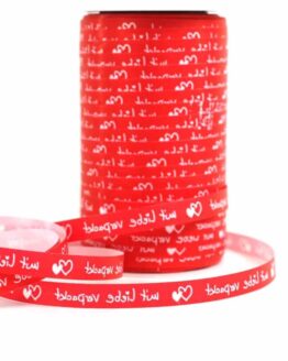 Poly-Ringelband (Kräuselband) 10 mm, mit Liebe verpackt