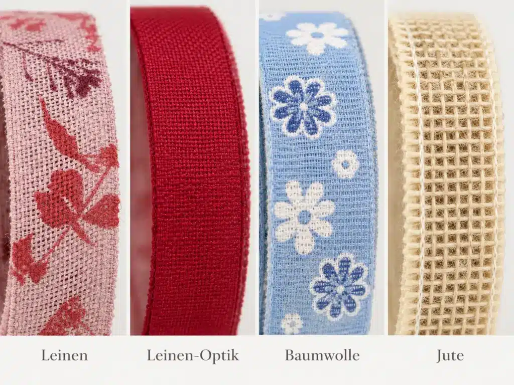 Geschenkbänder aus Naturfasern: Baumwolle, Leinen und Jute im Überblick Geschenkbänder aus Naturfasern: Baumwolle, Leinen und Jute im Überblick - materialien, allgemein