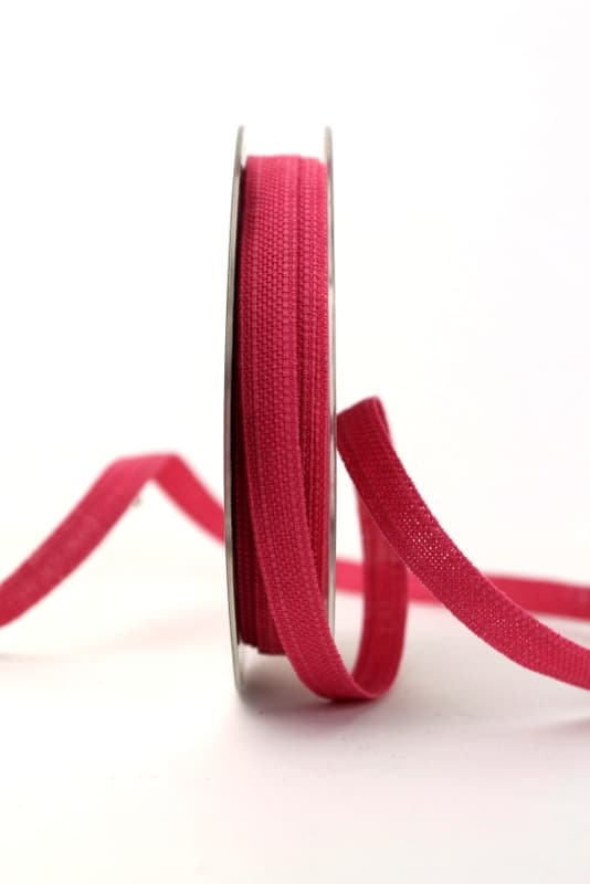 Leinenband pink, 10 mm - geschenkband, geschenkband-einfarbig, dekoband