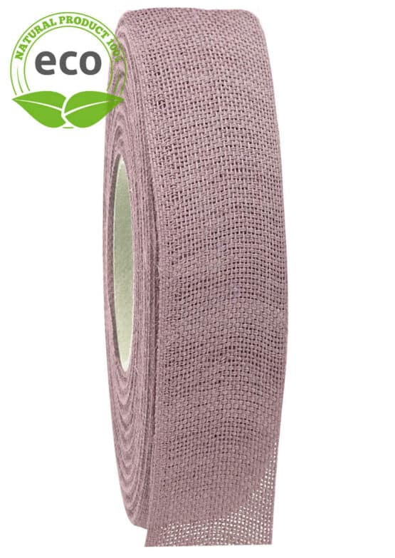 Nature Basic Leinenband, flieder, 25 mm breit, ECO - geschenkband, dekoband, biologisch-abbaubar, kompostierbare-geschenkbaender, eco-baender