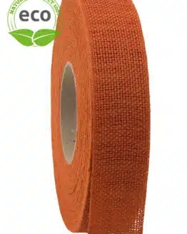 Nature Basic Leinenband, orange, 25 mm breit, ECO - kompostierbare-geschenkbaender, geschenkband, eco-baender, dekoband, biologisch-abbaubar