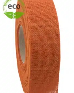 Nature Basic Leinenband, orange, 40 mm breit, ECO - dekoband, biologisch-abbaubar, kompostierbare-geschenkbaender, eco-baender, geschenkband