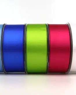 Maibaum Bänder, Set mit 5 Rollen Satinband, 40 mm breit, 125 m - satinband, satinband-dauersortiment, geschenkband-fuer-anlaesse