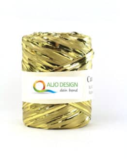 Metallraffia, gold metallic, 10 mm breit