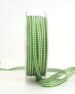 Vichy-Karoband grün, 6 mm breit - karoband, geschenkband-kariert