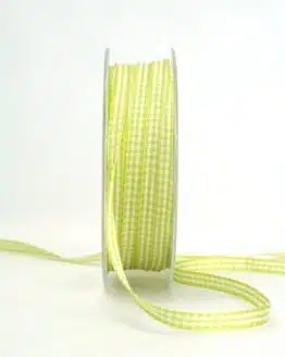 Vichy-Karoband hellgrün, 6 mm breit - karoband, geschenkband-kariert