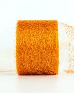Netzband, orange, 70 mm breit - netzband, geschenkband-einfarbig, outdoor-bander