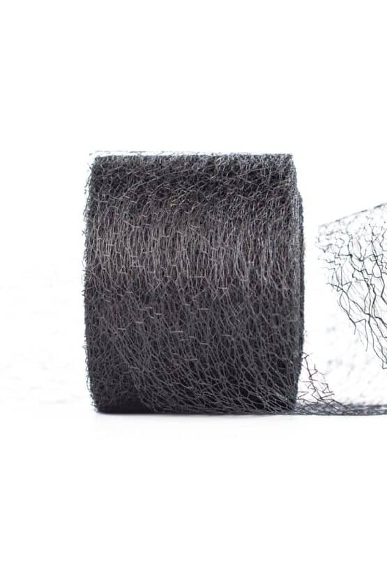 Netzband, schwarz, 70 mm breit - outdoor-bander, netzband, geschenkband-einfarbig