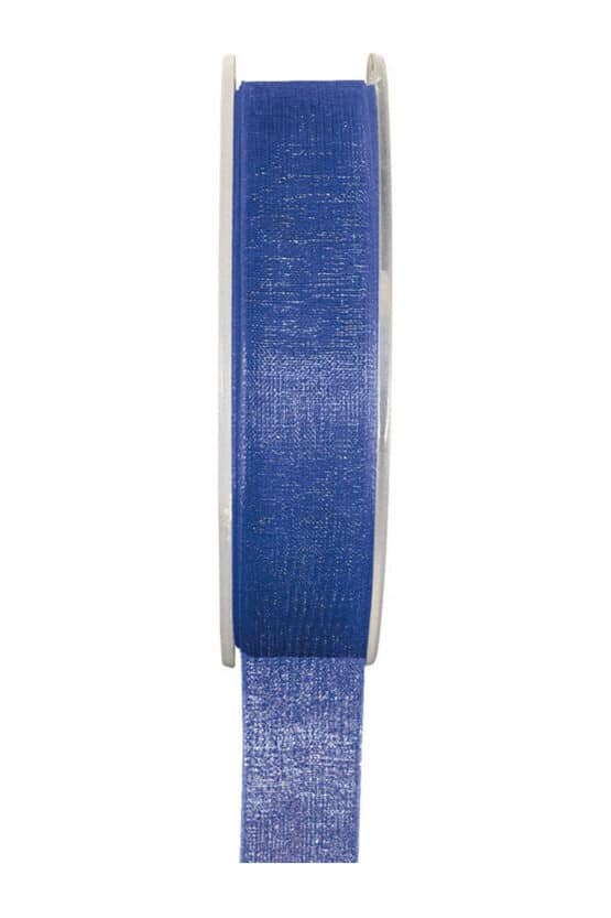 Organzaband BUDGET königsblau, 7 mm x 20 m Rolle - organzaband-einfarbig