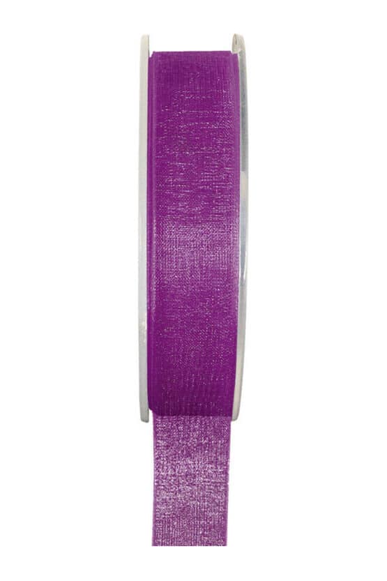 Organzaband BUDGET lila, 7 mm x 20 m Rolle - organzaband-einfarbig