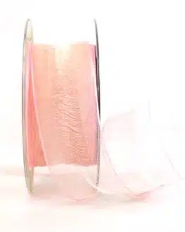 Organzaband Valencia, rosa, 40 mm - 50-rabatt, sonderangebot, organzaband-gemustert