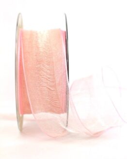 Organzaband Valencia, rosa, 40 mm