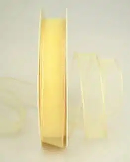 Organzaband mit Webkante, champagner, 15 mm - sonderangebot, organzaband-einfarbig