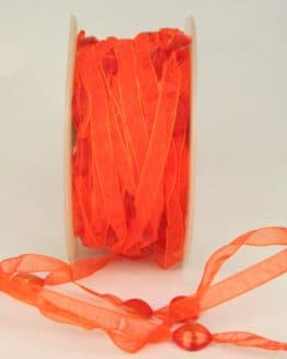 Organzaband mit Perlen, orange, 8 mm - sonderangebot, organzaband, 20-rabatt