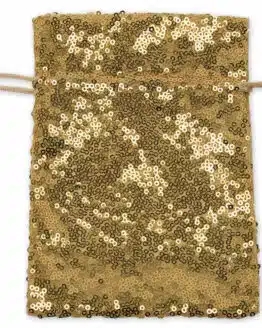 Pailletten-Säckchen gold, 130x100 mm - geschenk-saeckchen, geschenkverpackung