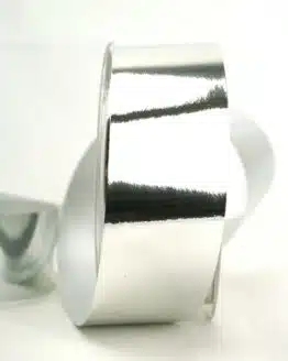 Poly-Ringelband 40mm silber metallic (88042-40-005) - wetterfest