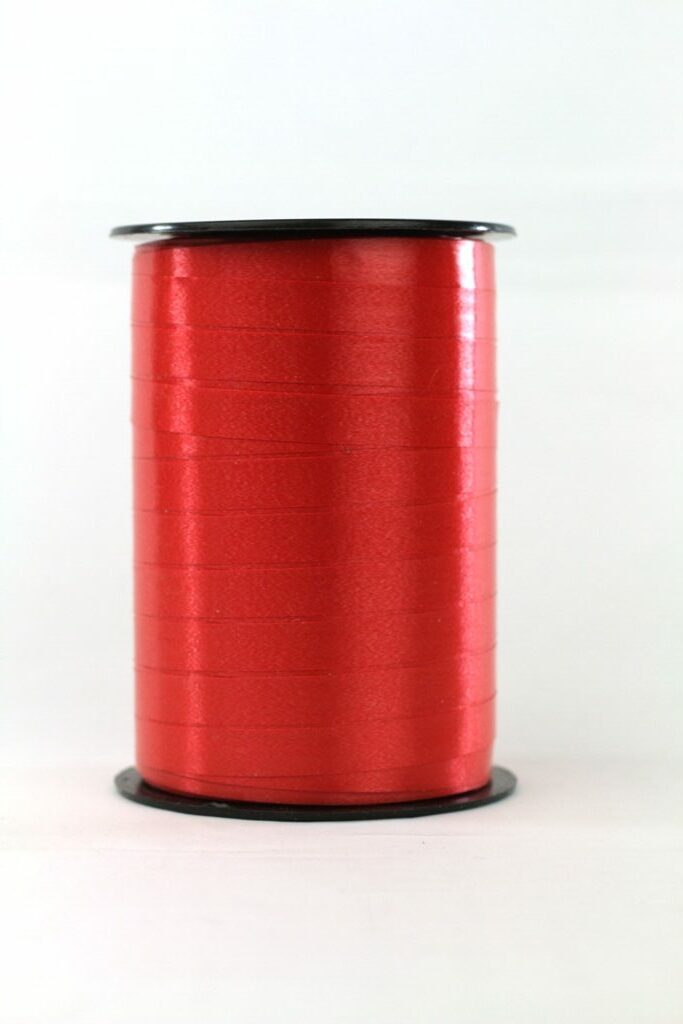 Polyband / Kräuselband, rot, 5 mm breit - polyband