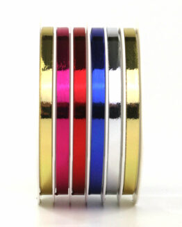 Kräuselband metallic 5 Farben, gold, silber, blau, rot, pink, 5 mm breit, 30 m Rolle - polyband, geschenkband