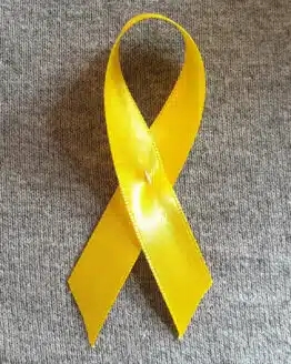 Awareness Ribbon (Revers Schleife) gelb, 10 Stück - nationalband, revers-schleifen
