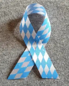 Revers Schleife blau-weiß (Bayern, Bayernraute), 10 Stück - nationalband, revers-schleifen