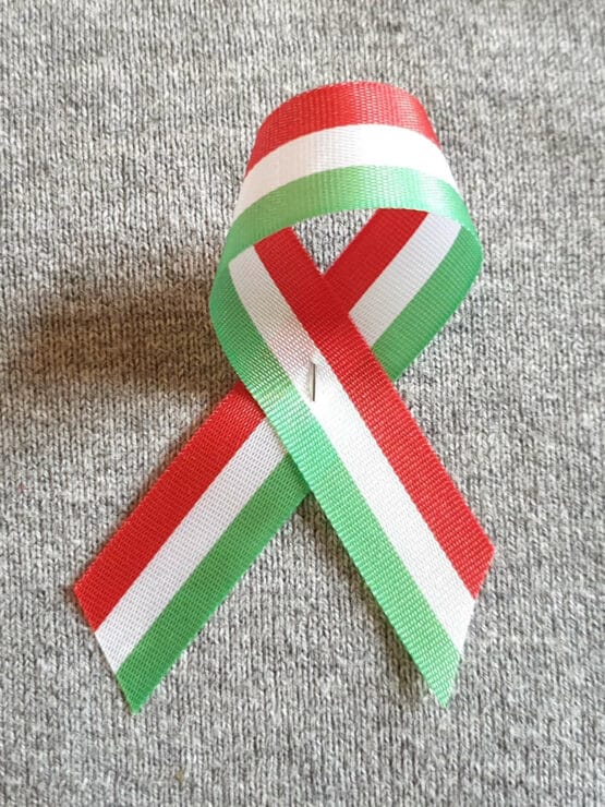 Revers Schleife grün-weiß-rot Italien/Ungarn/Nordrhein-Westfalen NRW, 10 Stück - revers-schleifen, nationalband