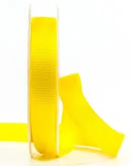 Ripsband, gelb, 15 mm breit - ripsband, geschenkband, geschenkband-einfarbig