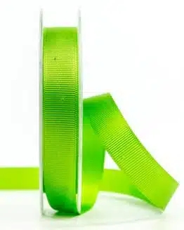 Ripsband, grasgrün, 15 mm breit - ripsband, geschenkband, geschenkband-einfarbig