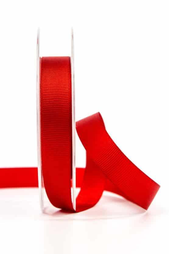 Ripsband, rot, 15 mm breit - geschenkband, geschenkband-einfarbig