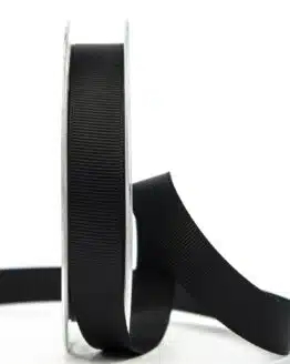 Ripsband, schwarz, 15 mm breit - geschenkband, geschenkband-einfarbig