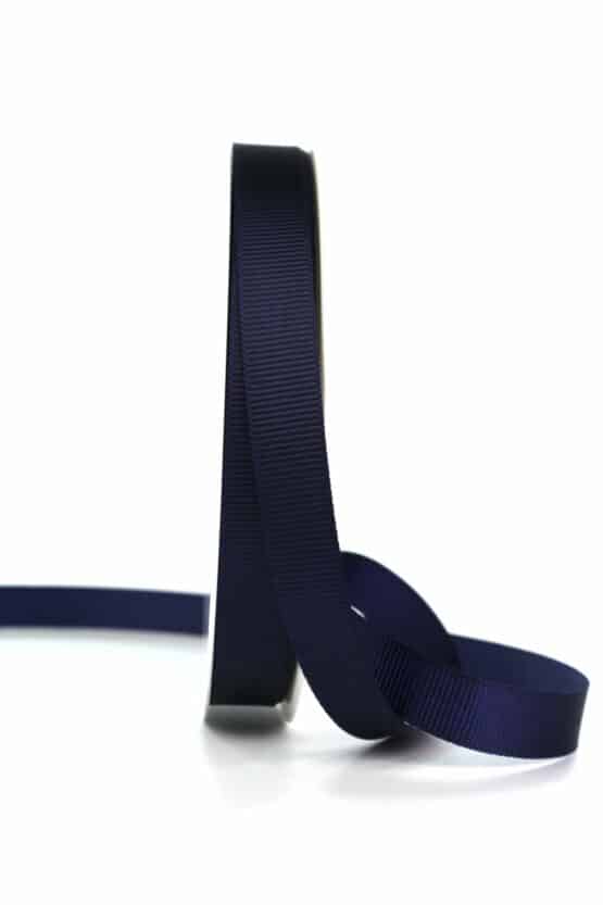Ripsband, marineblau, 15 mm breit - geschenkband, geschenkband-einfarbig, ripsband