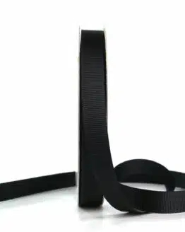 Ripsband, schwarz, 15 mm breit - geschenkband, geschenkband-einfarbig
